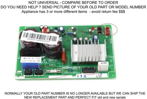 Miniatura 2 de E-DrUS DA41-00707B Refrigerador Compresor de refrigerador Placa inversora DA41-00707B, 06DA9200111BP623C5M19 compatible con Heavy DUTY