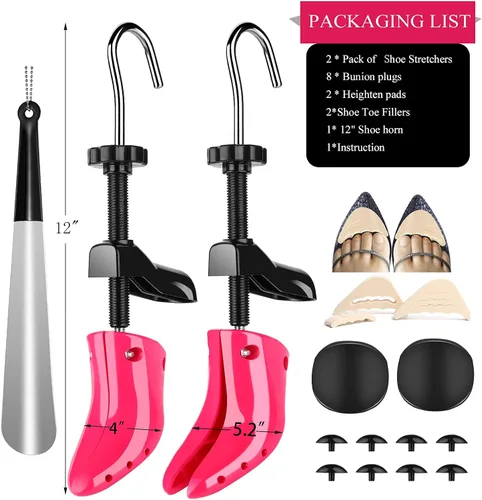 Miniatura 7 de JJDPARTS Estirador de zapatos, par de expansores de zapatos de 4 vías para mujeres y hombres