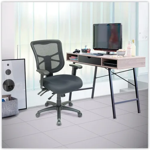 Miniatura 8 de Alera Elusion Series Silla multifunción de malla con respaldo medio, color negro