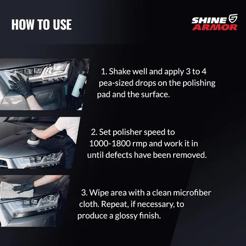 Miniatura 4 de SHINE ARMOR Removedor de Arañazos para Coche, Protección y Eliminación de Remolinos, Abrillantador 4oz