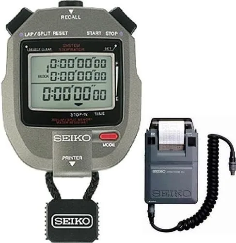 Seiko Cronómetro de memoria de 300 vueltas con puerto de impresora