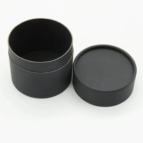 Miniatura 2 de WENPACK Paquete de 12 tubos de cartón con tapa, recipiente redondo de cartón (2.44 pulgadas de profundidad x 2.36 pulgadas de alto, Kraft)