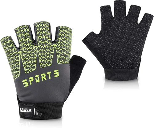 Accmor Guantes deportivos para niños guantes de medio dedo guantes de ciclismo para niños y niñas guantes de pesca para ciclismo campamento pesca