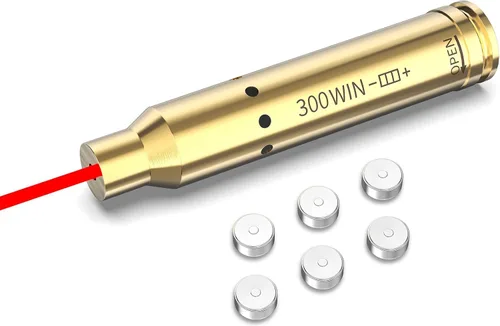 Miniatura 7 de Tipfun - Calibrador de mira, calibre 223, 5.56 mm / 300 Win Mag / 22LR / 9 mm / 6.5 Grendel /.338 Lapua / 30-30 Punto rojo