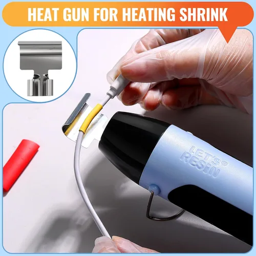 Miniatura 6 de Pistola de calor LET’S Resin para manualidades, pistola de aire caliente de 350W con calentamiento rápido y doble temperatura (249°C~400°C)