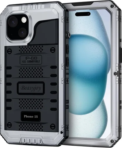 Miniatura 8 de Beasyjoy Funda de Metal para iPhone SE 2022/2020/8/7, Funda Impermeable Resistente con Protector de Pantalla, Protección de Cuerpo Completo Grado