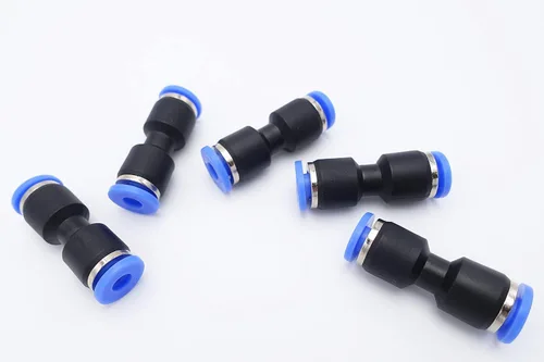 Miniatura 18 de Empuje para conectar, tubo de 1/2 pulgada de diámetro exterior x tubo de 1/4 pulgadas, conector de dos vías de unión recta de aire neumático
