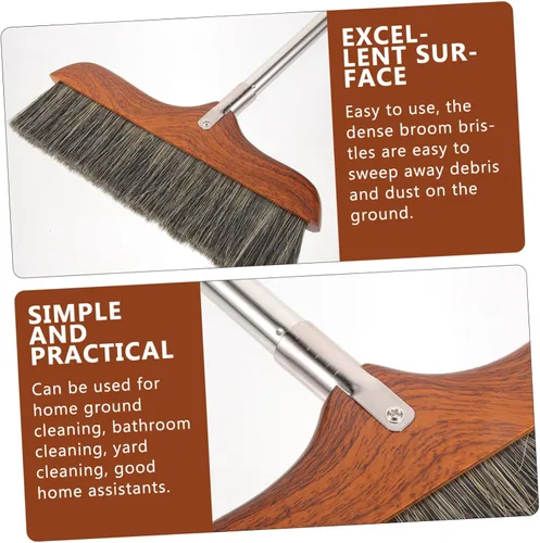 Miniatura 9 de Escoba reutilizable de limpieza de suelos para uso en interiores, escoba de limpieza del hogar resistente con recogedor para barrer suelos, cocina