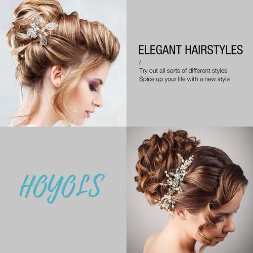 Miniatura 5 de Hoyols Pinzas en forma de U, pinzas de metal curvadas y onduladas para moño, horquilla para mujeres y niñas, peinados, cabello grueso y fino, 100