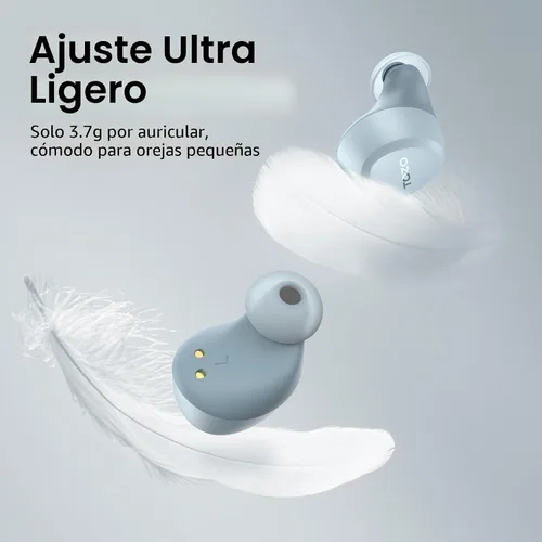 Miniatura 4 de TOZO Auriculares inalámbricos A1 Bluetooth 5.3 de peso ligero en el oído IPX5 Auriculares impermeables 2 micrófonos para llamadas AI, auriculares