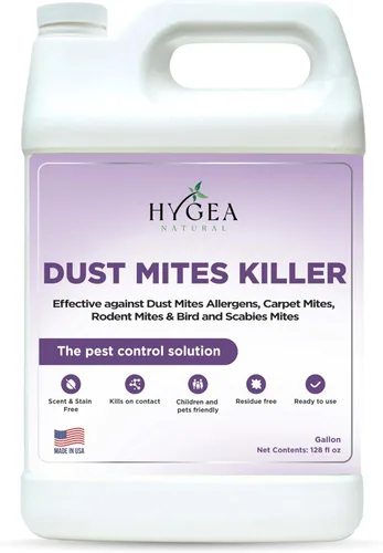 Miniatura 14 de Hygea Natural Spray de viaje para matar ácaros del polvo, ayuda a eliminar ácaros del polvo, ácaros de alfombras, ácaros de roedores, pájaros