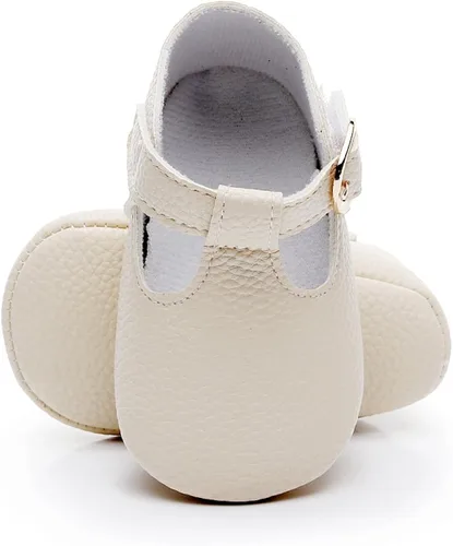 HONGTEYA Mocasines con correa en T para bebés y niñas recién nacidos primer andador Mary Jane sandalias de suela suave zapatos
