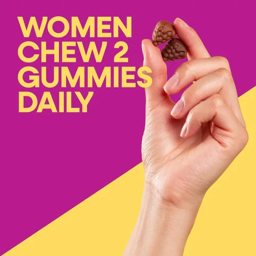 Miniatura 5 de Nature's Way Alive! Gomitas multivitamínicas para mujer, multivitaminas masticables diarias para mujeres, vitaminas A, C, D3, E, vitaminas B, apoya