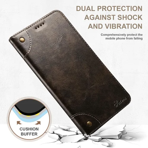 Miniatura 6 de SINIANL Funda tipo cartera compatible con iPhone 14 Plus, con función atril magnético, tarjetero de crédito para iPhone 14 Plus de 6.7 pulgadas