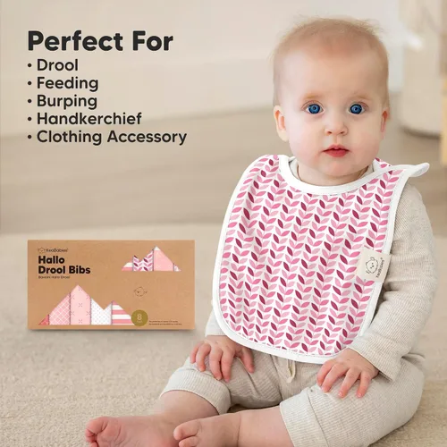 Miniatura 8 de KeaBabies Paquete de 8 Baberos para Niños y Niñas, Baberos sin Botones para Babear, Dentición de Bebés Niñas y Niños Pequeños, Recién Nacidos
