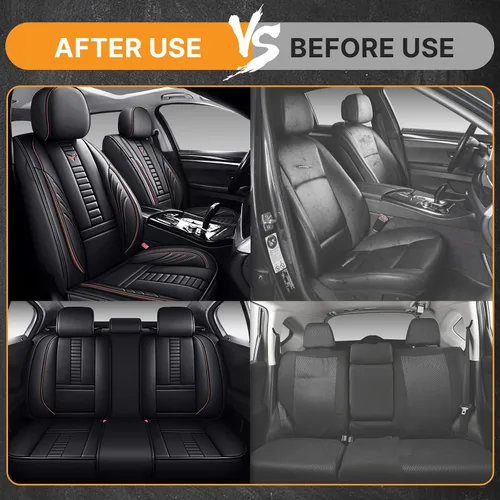 Miniatura 5 de 5 fundas impermeables de asiento de coche para Nissan Altima Hybrid 2008-2010, protectores de asiento delantero y trasero de piel sintética de alta
