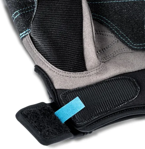 Miniatura 3 de KWAN Guantes de vela de 3 dedos para navegación, kayak, remo y esquí acuático, diseño de corte de dos dedos, refuerzo de triple capa, ajuste