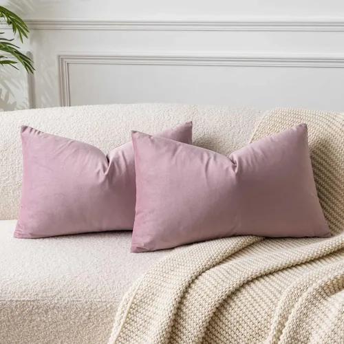 Miniatura 135 de Juspurbet - Juego de 2 fundas decorativas de terciopelo para cojines, fundas suaves para sofá, cama o sillón con cremallera oculta, para sala