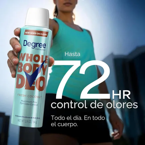 Miniatura 3 de Degree Desodorante para mujer Spray Fresh Coconut Scent Aluminium Free 72H Odor Protection 2.9 FO
