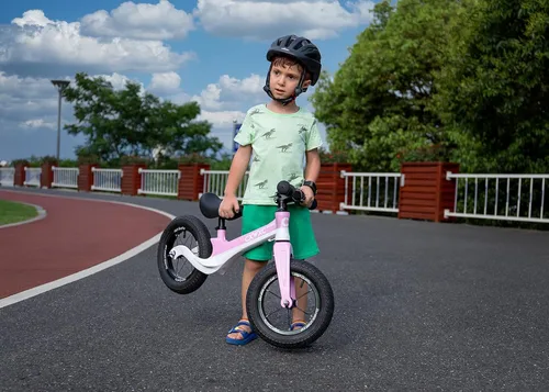 Miniatura 2 de CXWXC Bicicleta de equilibrio de 12 pulgadas para niños de 24 meses a 5 años, bicicleta de equilibrio para niños con reposapiés, bicicleta de Rosa
