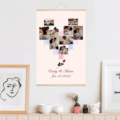 Miniatura 2 de Lienzo impreso personalizado, póster personalizado con tus fotos, carteles personalizados con marcos magnéticos