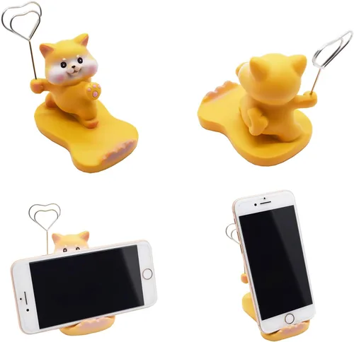 Miniatura 12 de Lindo animal dinosaurio teléfono celular titular, pequeño escritorio teléfono soporte soporte para iPhone Android Samsung Galaxy Note Aaurio