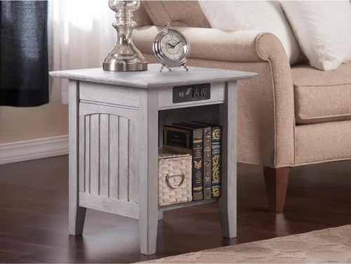 Miniatura 2 de Mesa Atlantic Furniture AH13312 Nantucket, mesa auxiliar, Madera, Driftwood