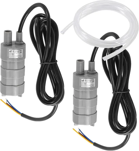 Paquete de 2 motores sumergibles de bomba de agua de CC de cabeza alta para estanque, acuario, fuente de pecera 10L/Min 600L/H DC 24V 1.2A con tubo
