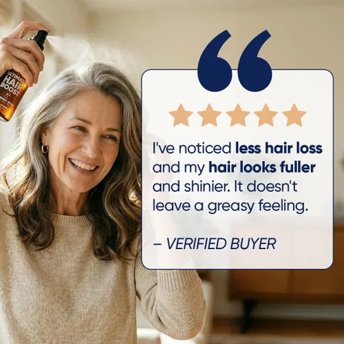 Miniatura 9 de Moerie Ultimate Hair Boost Spray diseñado para fortalecer el cabello y restaurar la salud del cuero cabelludo, suero 100% natural para el cabello