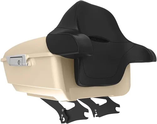 Miniatura 287 de King Tour Pack para Harley Alpine Green, cierre de paquete turístico, portaequipajes superior, soporte de montaje negro, placa de metal para Harley