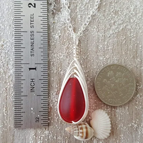 Miniatura 66 de Yinahawaii Collar de cristal de mar hecho a mano, joyería hawaiana para mujer, collar de lágrima trenzada, joyería única de cristal de mar