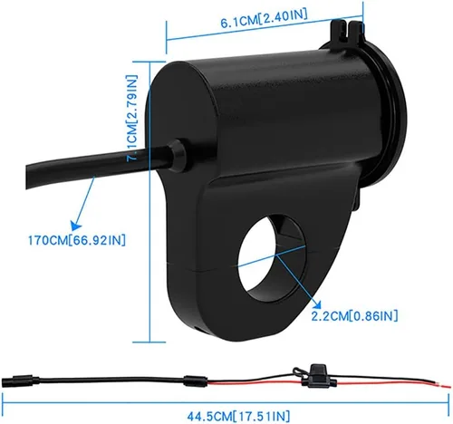 Miniatura 4 de Riloer Impermeable 12V motocicleta QC3.0 Dual USB cargador puertos adaptador de corriente con voltímetro digital para teléfonos inteligentes