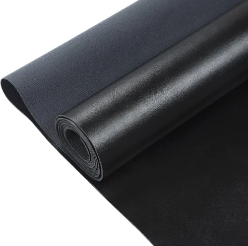 Miniatura 3 de Picheng Hojas de cuero sintético de vinilo: tela de piel sintética lisa negra impermeable de 54 x 36 pulgadas, tapicería de vinilo suave sintético