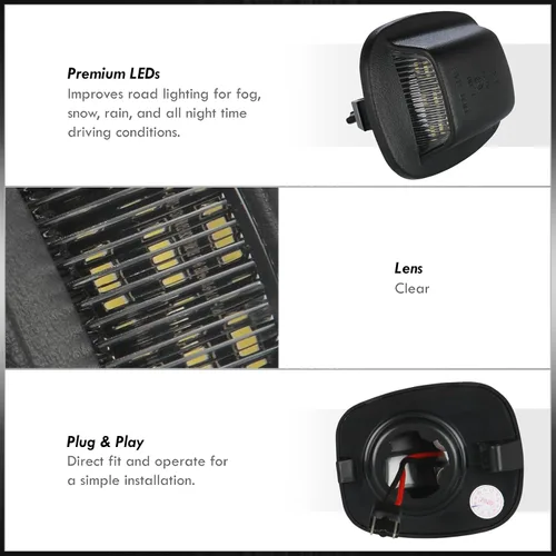 Miniatura 4 de AJP Distributors Juego de luces LED SMD blancas para placa de matrícula para parachoques trasero, compatible con Xterra Frontier WD22 D22 1994 1995