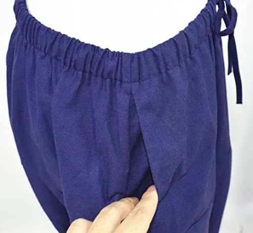 Miniatura 4 de perdontoo Men's Casual Baggy Drawstring Hippie Boho Aladdin Harem Pants