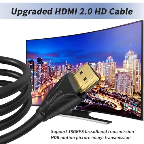Miniatura 3 de Cable HDMI 4K de 20 pies, cables HDMI 2.0 de alta velocidad y 4K a 60Hz 2K 1080P, conectores chapados en oro de ultra alta velocidad, cable hdmi