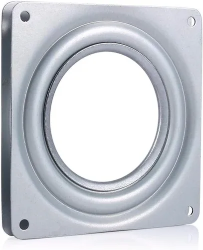 Miniatura 8 de Placa giratoria de mesa, plato giratorio pequeño con cerradura de 4 pulgadas, placa giratoria giratoria de acero galvanizado de metal, rodamiento