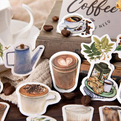 Miniatura 4 de Calcomanías para laptop de tamaño pequeño, 46 unidades de Doraking en caja, decoración de café, calcomanías para laptop, planificadores, álbumes