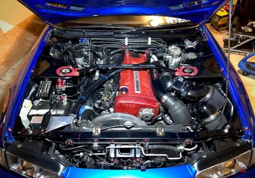 Miniatura 2 de TSUBASA Soportes de elevación para Nissan Skyline GT-R GTR HCR32 1989-1994 Capó delantero Modificar fibra de carbono amortiguadores de choque