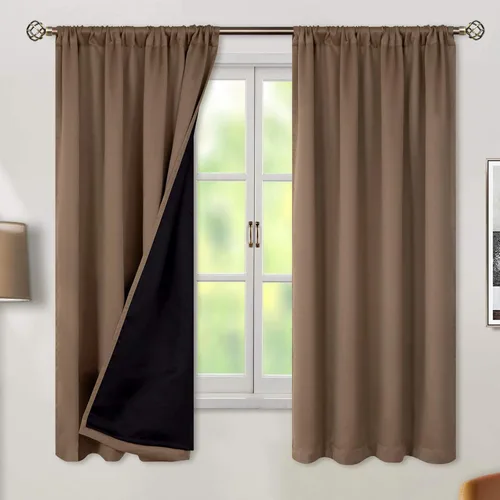 Miniatura 62 de BGment - Cortinas opacas para sala de estar de 63 pulgadas de largo, juego de 2 paneles, cortinas para oscurecer toda la habitación, cortinas