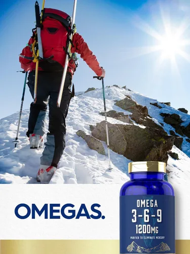 Miniatura 6 de Carlyle Suplemento Omega 3 6 9 1,200 mg 180 cápsulas de gel suave Complejo triple Omega Aceites de pescado, linaza y borraja con EPA y DHA