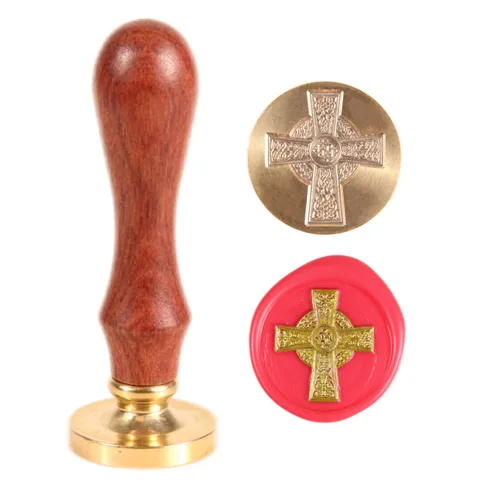 Miniatura 19 de Sello de cera de trébol, símbolos celtas de la antigüedad, sello de cera de sellado con mango de palisandro para decoración en invitaciones, Nudo