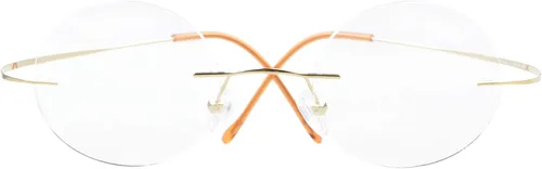 Miniatura 12 de CessBlu Anteojos de lectura circulares de titanio, lentes de lectura redondos sin montura flexibles para hombres y mujeres