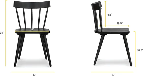 Miniatura 2 de POLY & BARK HAVA 300000 silla de comedor Negro