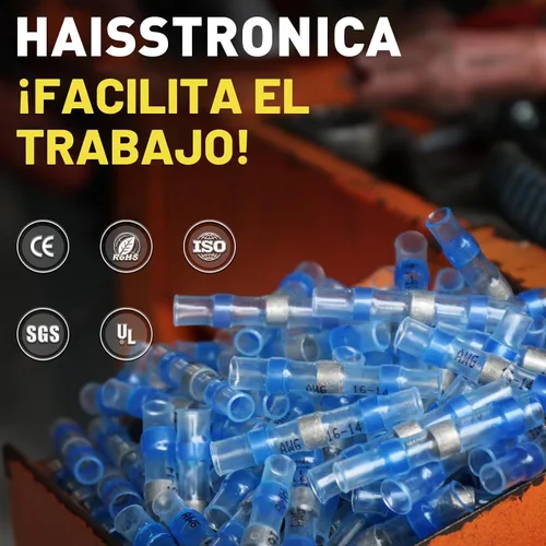Miniatura 6 de 340 PCS Conectores de Cable con Sellado de Soldadura - haisstronica Conectores de Cable Termorretráctiles de Grado Marino - Terminales de Cable