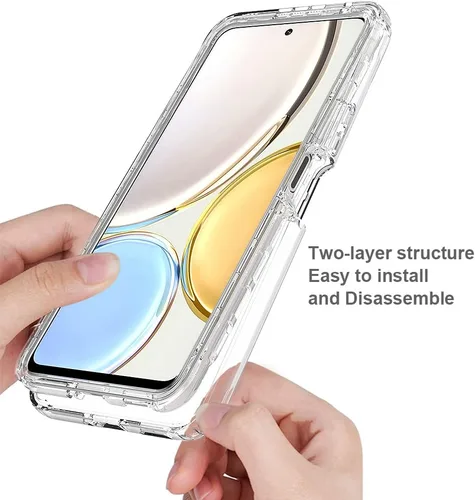 Miniatura 4 de Funda para Honor X9 (4G/5G)/Honor X30/Honor Magic4 Lite con protector de pantalla de vidrio templado, carcasa protectora de cuerpo completo