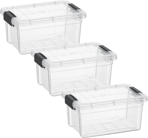 Miniatura 40 de Superio Cajas de almacenamiento transparentes con tapas, contenedores de plástico de 2.5 cuartos de galón para organizar, cajas apilables, sin BPA