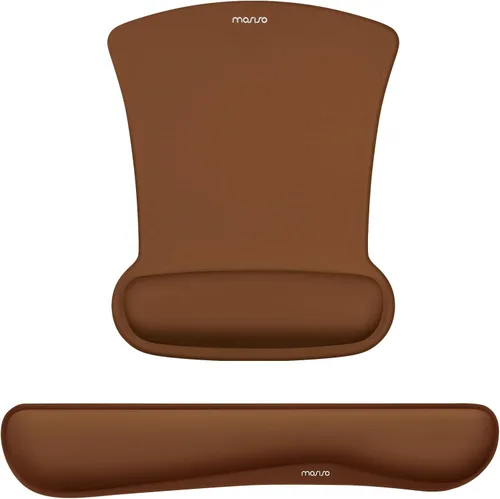 Miniatura 26 de MOSISO Juego de Reposamuñecas para Teclado y Mouse, Alfombrilla Ergonómica con Base Antideslizante para Alivio del Dolor en Casa/Oficina y Escritura