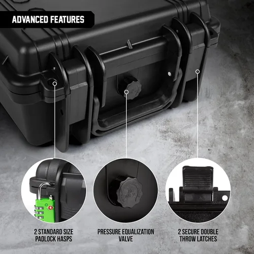 Miniatura 2 de Durabox Estuche Resistente a Todas Las Condiciones Climáticas 10 x 9 x 5” - Estuche de Viaje con Carcasa Rígida Aprobada por la TSA con Espuma