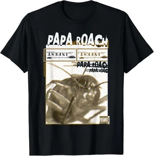 Papa Roach - Mercancía oficial - Camiseta Infest Photo, Negro, S